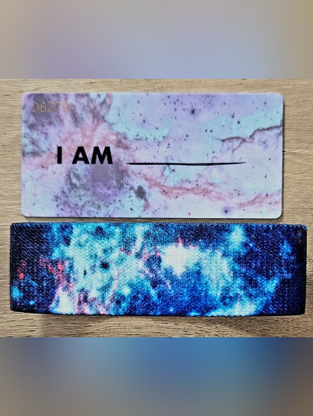ZOX "I AM" #6379 positive affirmation galaxy print OOS collectible wristband